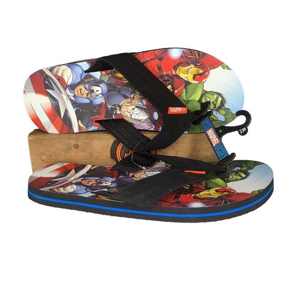 Marvel Avengers Men Flip Flops Graphic Sandal Size 13 NWT - Picture 7 of 7